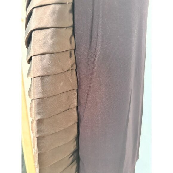 Franccesca Bellini Women Sleeveless Embellished‎ Lined Midi Dress. Brown. S/M - Picture 8 of 14